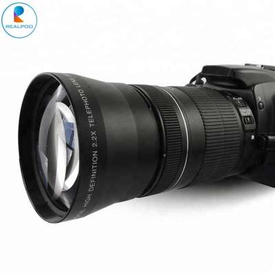 For lens with 62mm 2.2X telephoto lens for dslr camera